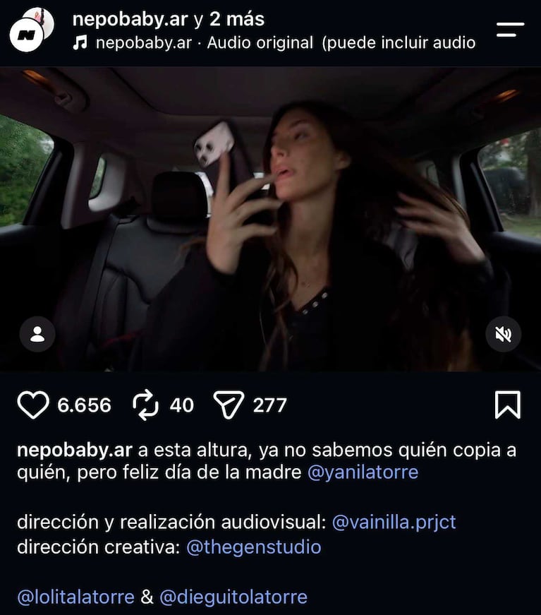 Foto: capturaInstagram @nepobaby.ar