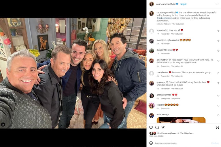Foto de Friends Reunion (Foto: Instagram @mleblanc y @courteneycoxofficial)