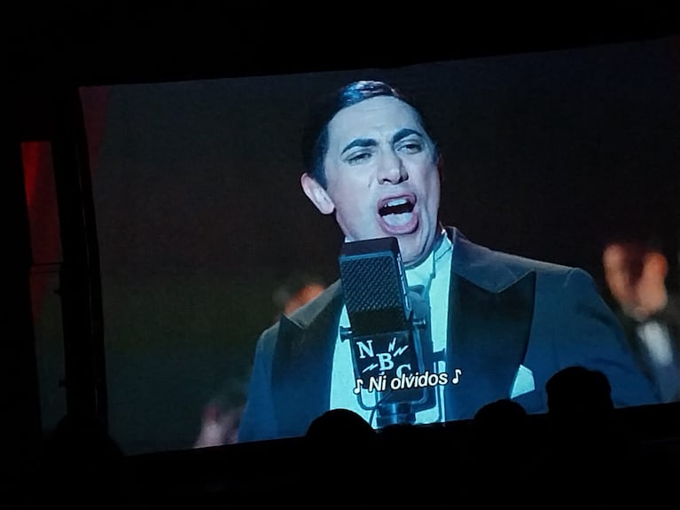 Foto de la transmisión de la película en el  festival