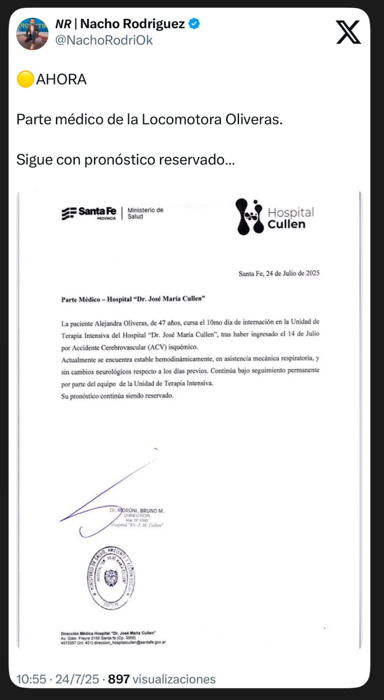 Foto: imagen difundida por Estefi Berardi en Instagram.