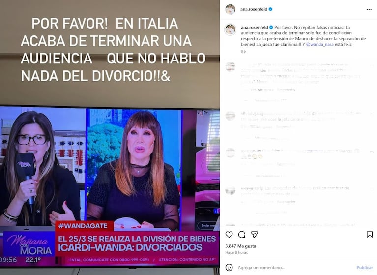 Foto: Instagram (@ana.rosenfeld)