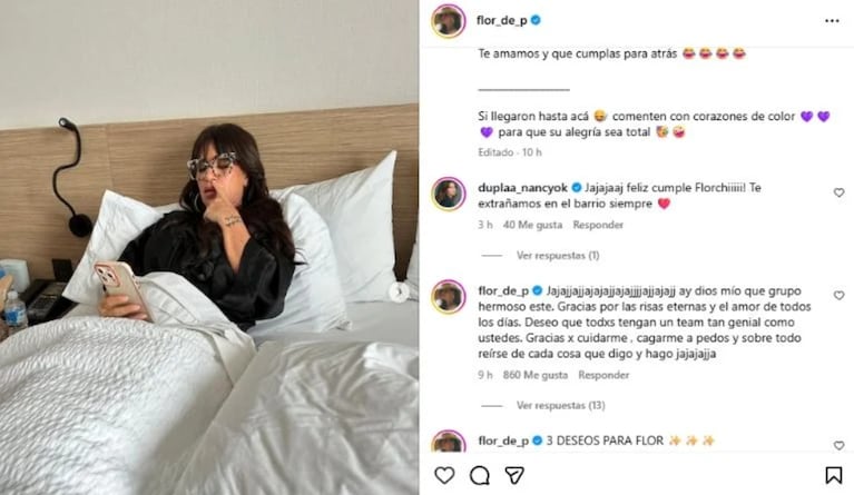 Foto: Instagram de Flor Peña