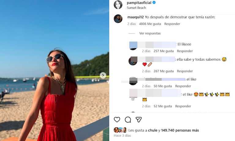 Foto: Instagram de Pampita.