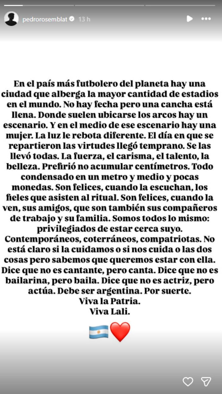 Foto: Instagram de Pedro Rosemblat .