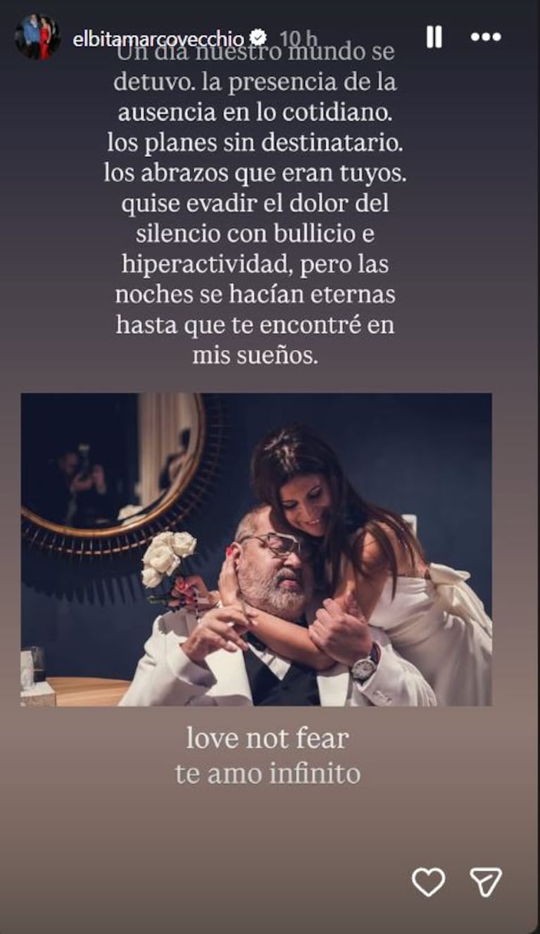 Foto: Instagram (@elbitamarcovecchio)