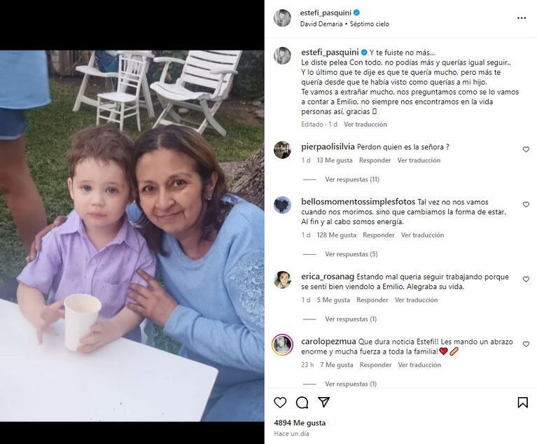 Foto: Instagram @estefi_pasquini