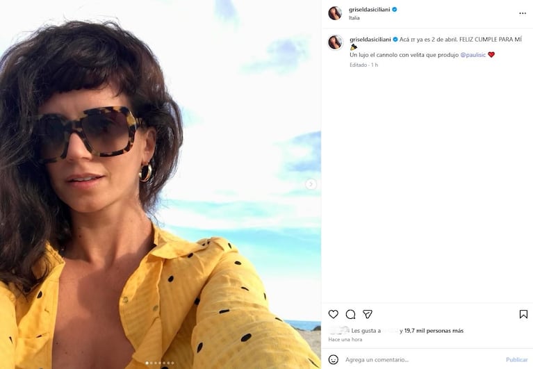 Foto: Instagram (@griseldasiciliani)