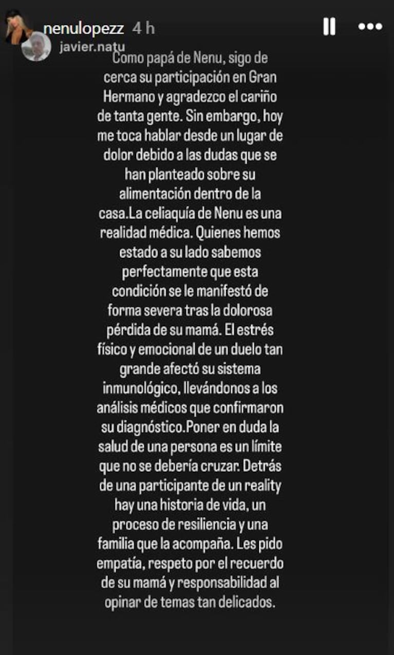 Foto: Instagram (@javier.natu)