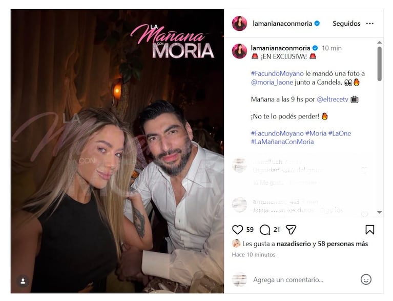 Foto: Instagram (@lamanianaconmoria)
