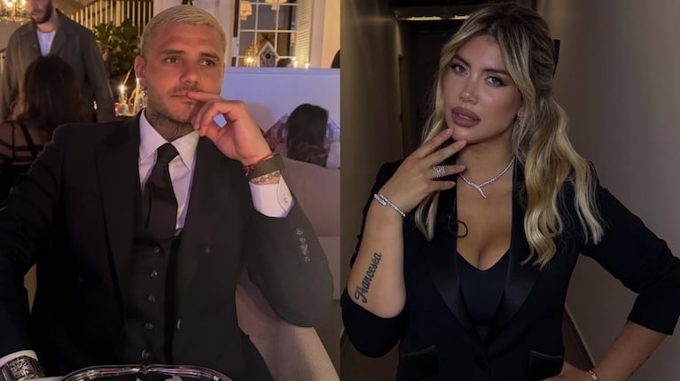 Foto: Instagram (@mauroicardi y @wanda_nara)