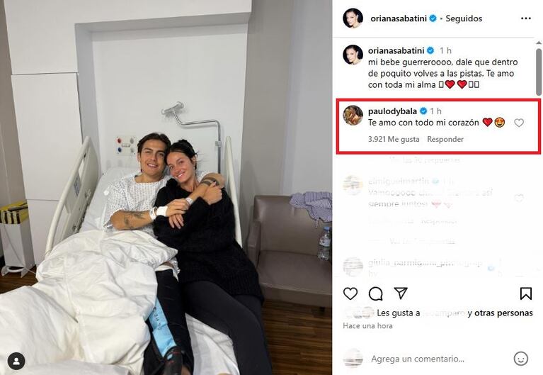 Foto: Instagram (@orianasabatini)