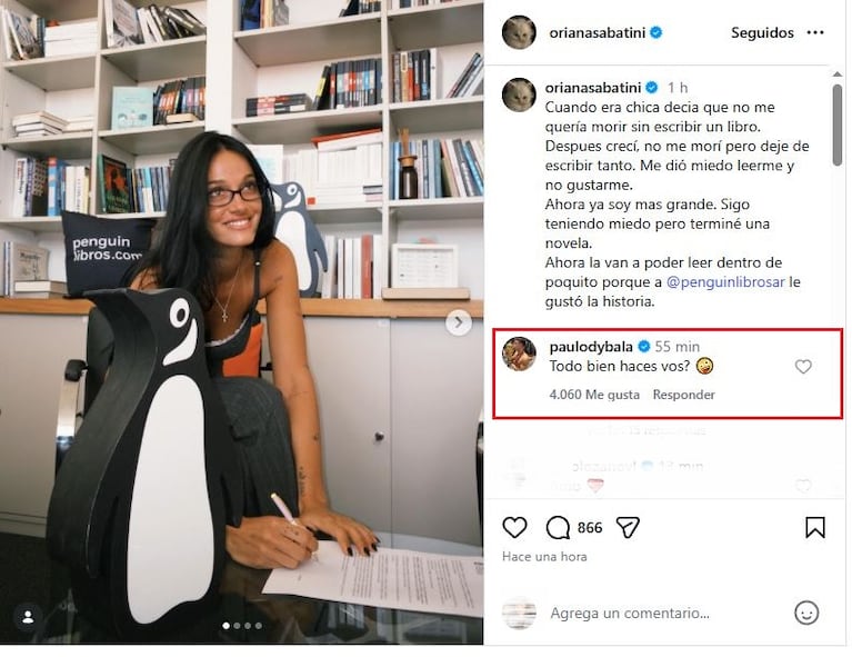 Foto: Instagram (@orianasabatini)