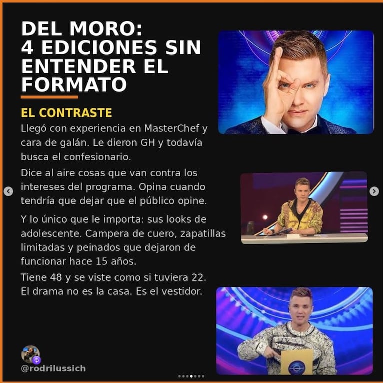 Foto: Instagram @rodrilussich