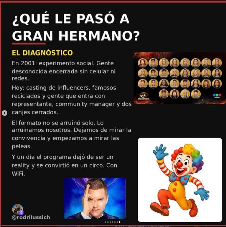 Foto: Instagram @rodrilussich