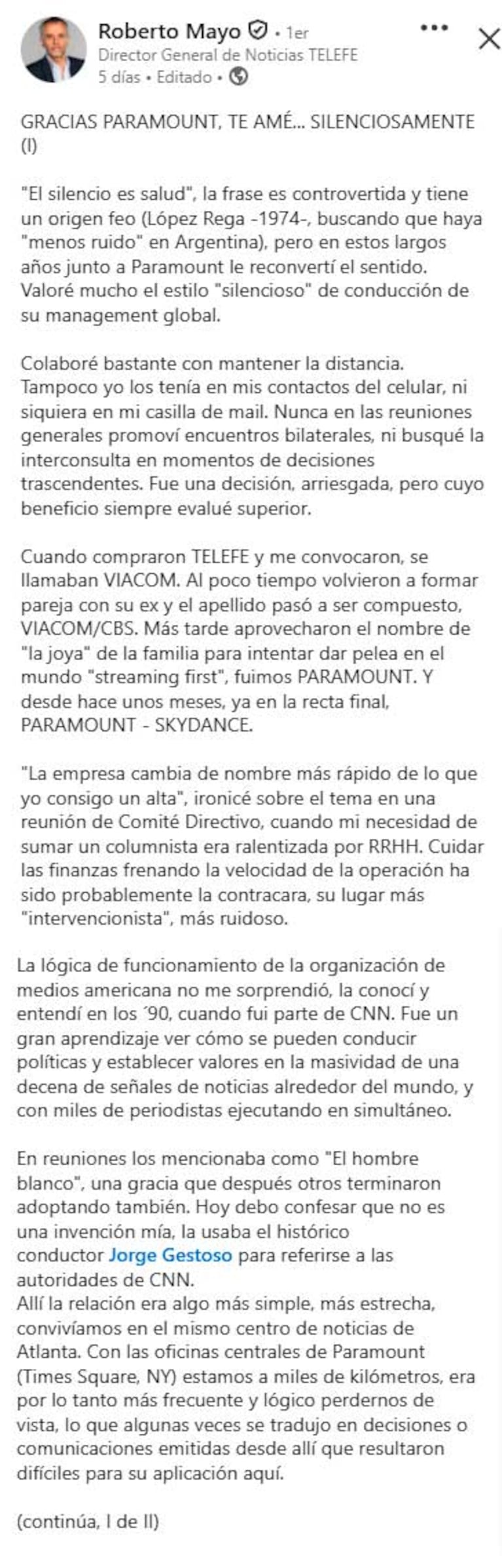 (Foto: LinkedIn Roberto Mayo)