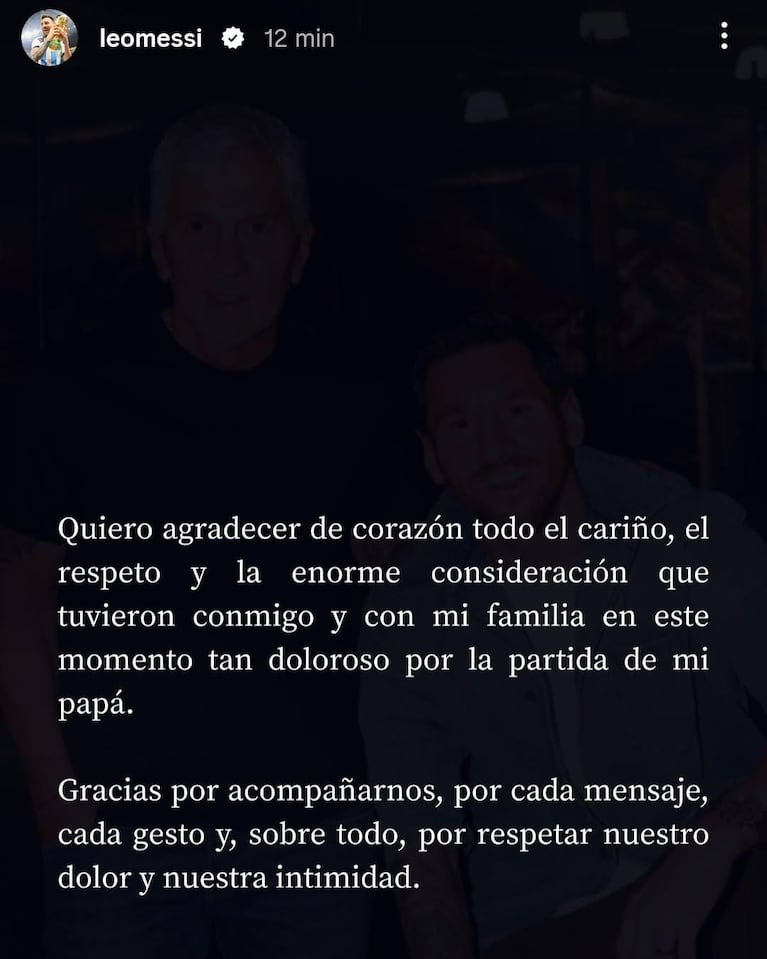 Foto: stories de Leo Messi