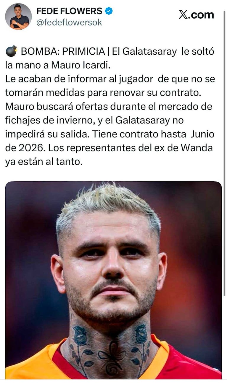 Foto: Twitter / X Fede Flowers