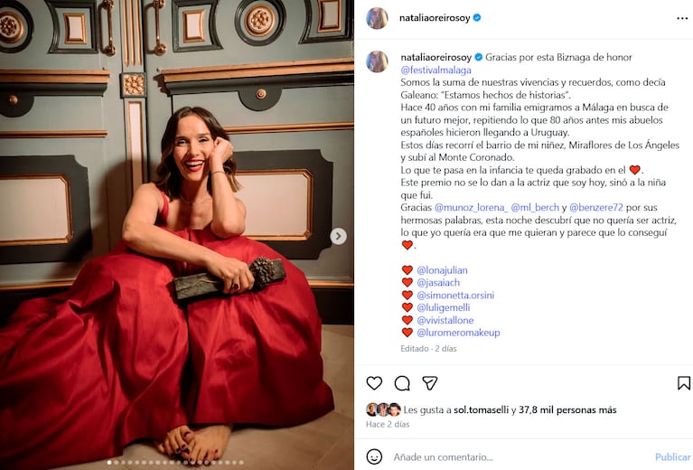 Fotos de @lonajulian. Publicadas por Oreiro en su Instagram.