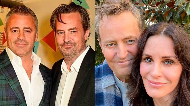 Fotos de Matt LeBranc y Courtney Cox junto a Matthew Perry (Fotos: Instagram @mleblanc y @courteneycoxofficial)