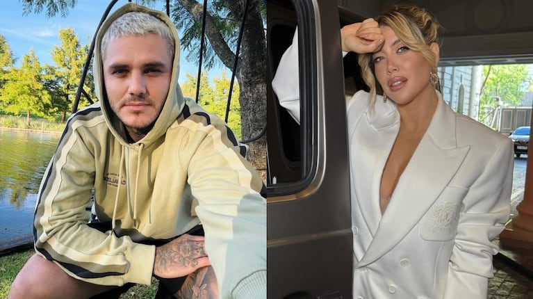 Fotos: Instagram (@mauroicardi y @wanda_nara)