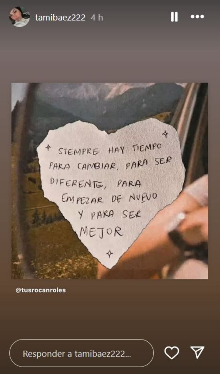 Fotos: Instagram Stories (@tamibaez222)