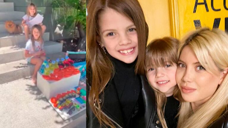 Francesca e Isabella, las nenas de Wanda y Mauro, se lanzaron como emprendedoras con un negocio en dólares.