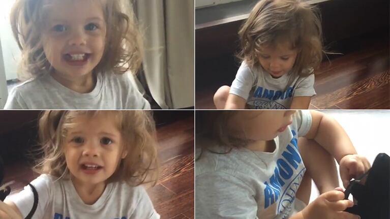 Francesca Icardi se probó los zapatos de su mamá. Fotos: Instagram.