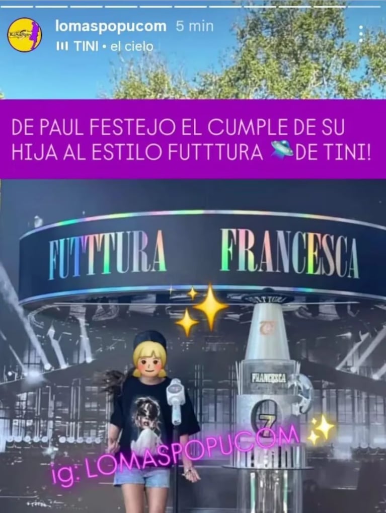Francesca, la hija de De Paul y Camila Homs, celebró sus 7 años con una fiesta temática sorpresa. Crédito: X