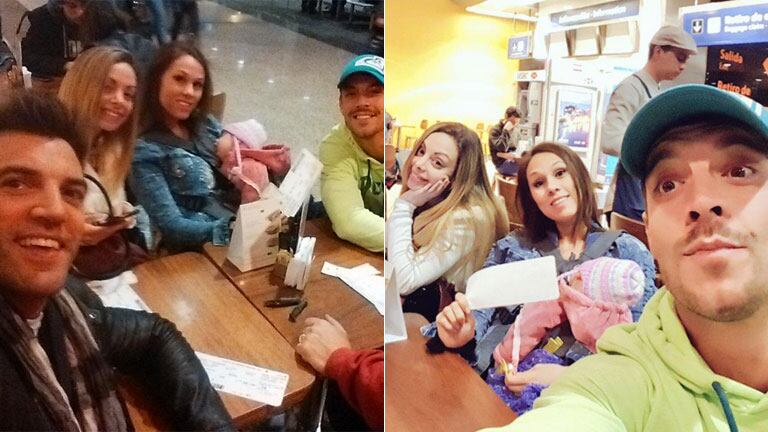 Francisco Delgado viajó con Barby Silenzi y Gisela Bernal a Río Negro (Foto: Twitter)
