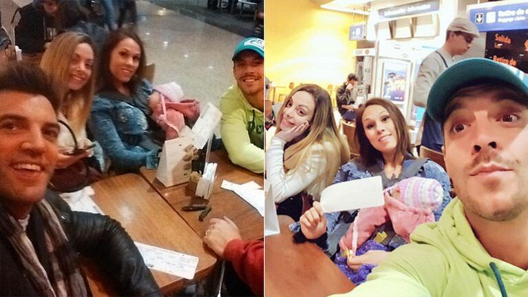 Francisco Delgado viajó con Barby Silenzi y Gisela Bernal a Río Negro (Foto: Twitter)