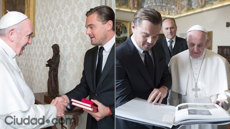 Francisco recibió la visita de Leo DiCaprio (Fotos: AFP PHOTO / OSSERVATORE ROMANO).