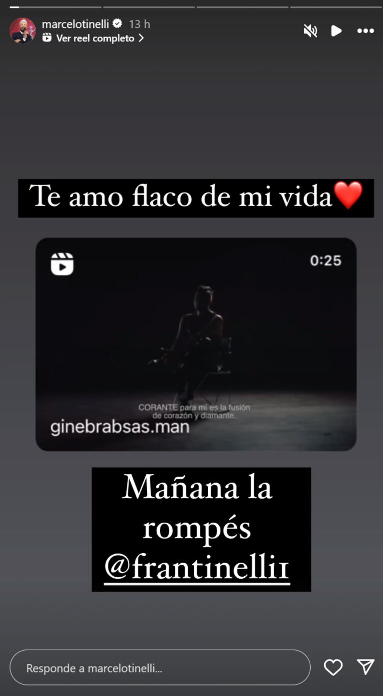 Francisco Tinelli mostró por primera vez su lado más vulnerable en una campaña: el orgullo de su papá Marcelo 