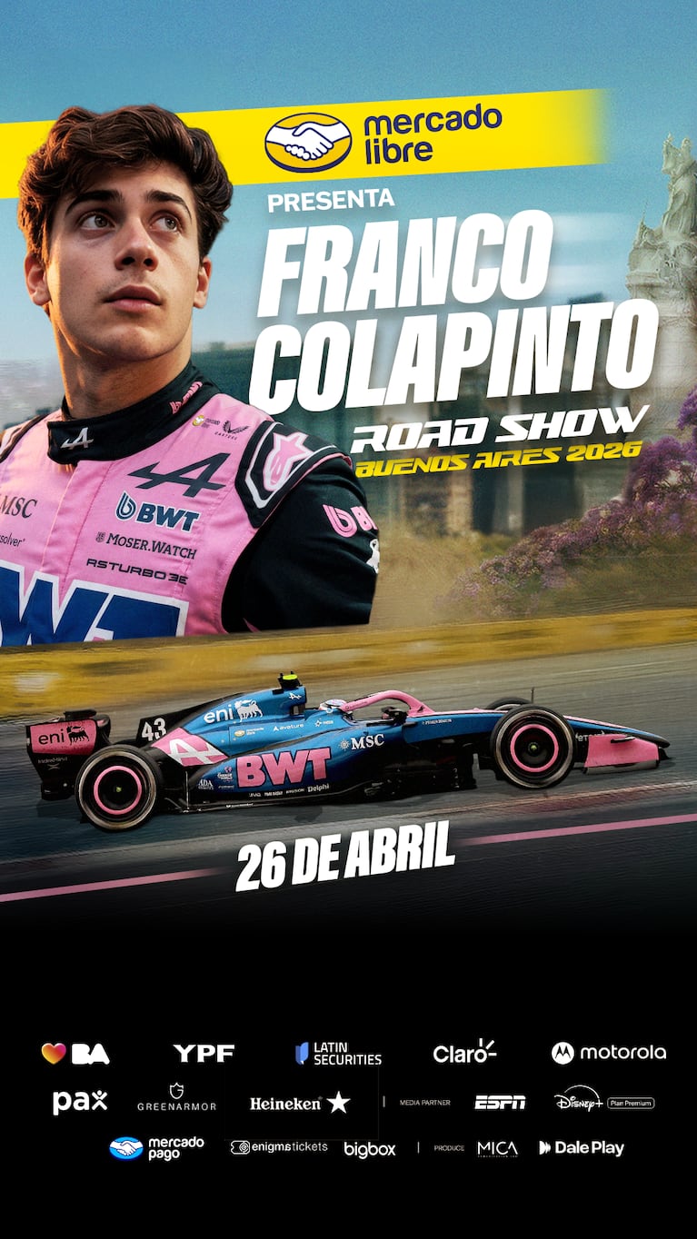 Franco Colapinto con BWT Alpine Formula One Team en Buenos Aires