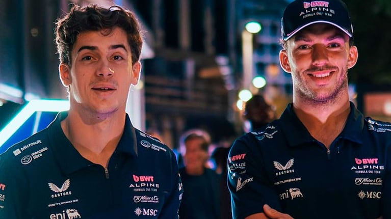 Franco Colapinto y Pierre Gasly (Foto: Instagram @alpinef1team)