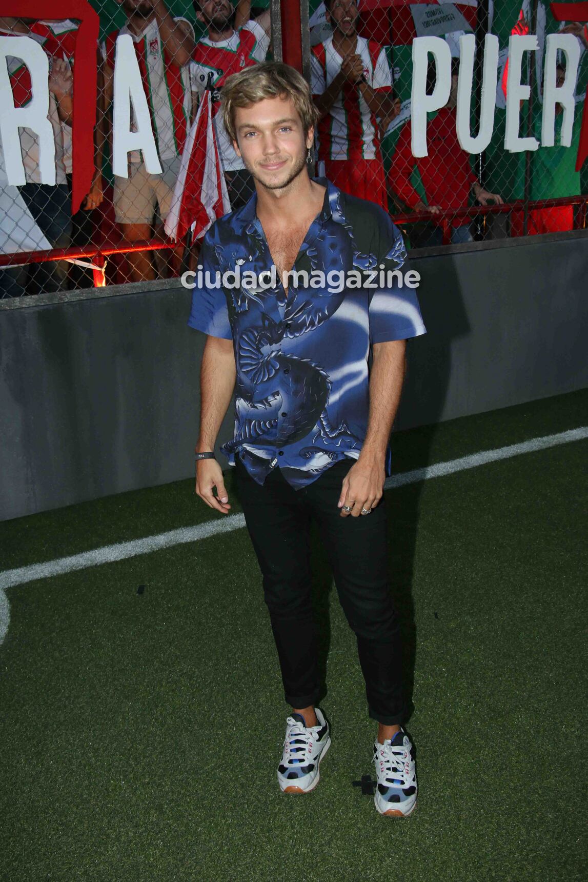 Franco Masini en la presentación de Puerta 7, la ficción de Polka para Netflix. (Foto: Movilpress)