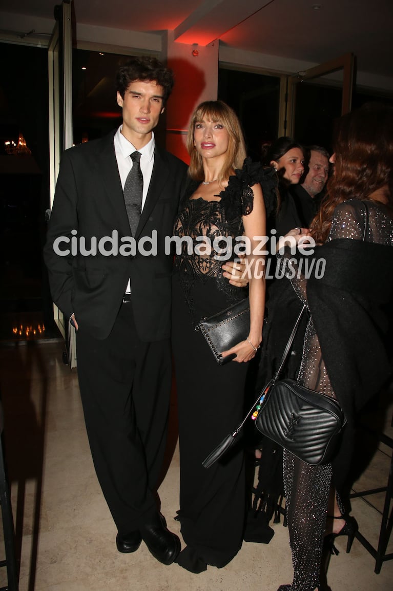 Franco Poggio y Solange Abraham en el casamiento de El Turco García y  Mariela Prieto (Foto: Movilpress)
