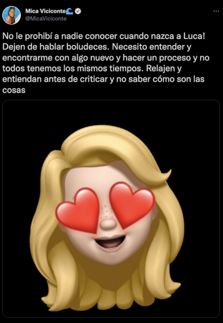 Fuerte aclaración de Mica Viciconte sobre el nacimiento de su bebé y el enojo de su mamá: "No le prohibí a nadie que lo conozca"