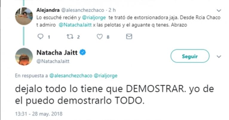 Fuerte acusación de Jorge Rial a Natacha Jaitt sobre el escándalo de Morena: la respuesta de la mediática