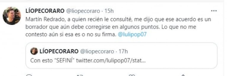 Fuerte acusación de Martín Redrado luego de que Luciana Salazar expusiera su pedido de disculpas: "No es mi firma"
