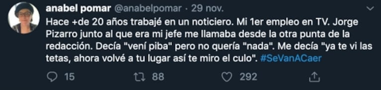 Fuerte denuncia de una periodista de El Nueve contra Jorge Pizarro: "La misoginia y el maltrato motivó su despido"