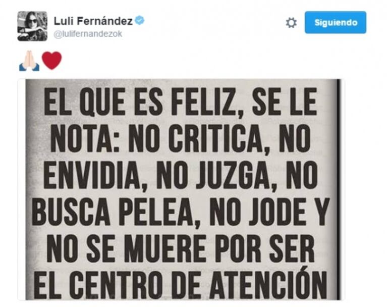 Fuerte descargo de Luli Fernández por los comentarios agresivos en las redes: "Las mujeres que agreden sistemáticamente son las mismas que después se plantan con el cartel de #NiUnaMenos"