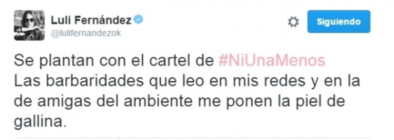 Fuerte descargo de Luli Fernández por los comentarios agresivos en las redes: "Las mujeres que agreden sistemáticamente son las mismas que después se plantan con el cartel de #NiUnaMenos"