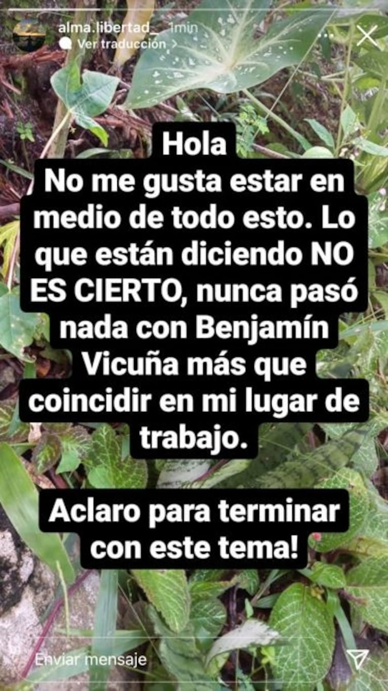 Fuerte descargo de Marianela, la moza de la pizzería de Córdoba: "Nunca pasó nada con Benjamín Vicuña"