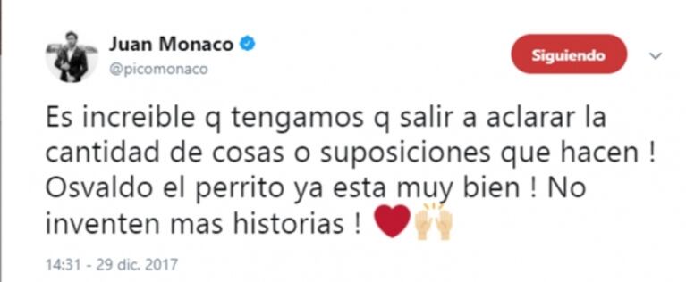 Fuerte descargo de Pico Mónaco tras la polémica versión sobre la crisis con Pampita por su mascota: "¡Caro no tuvo nada que ver con el accidente del perrito!"