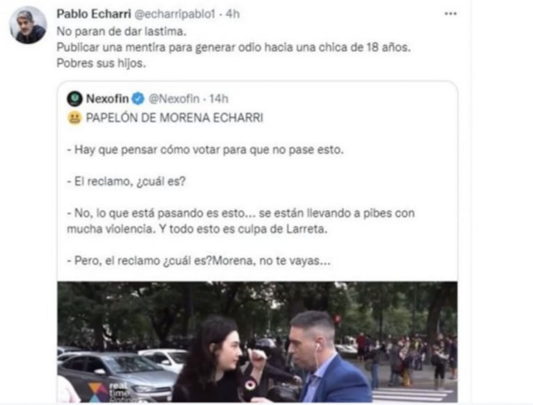 Fuerte enojo de Nancy Dupláa y Pablo Echarri por una notica errónea sobre su hija Morena: "Publicar una mentira para generar odio" 