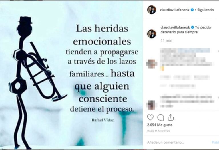 Fuerte mensaje de Claudia Villafañe tras el polémico saludo de cumpleaños de Maradona a Dalma 
