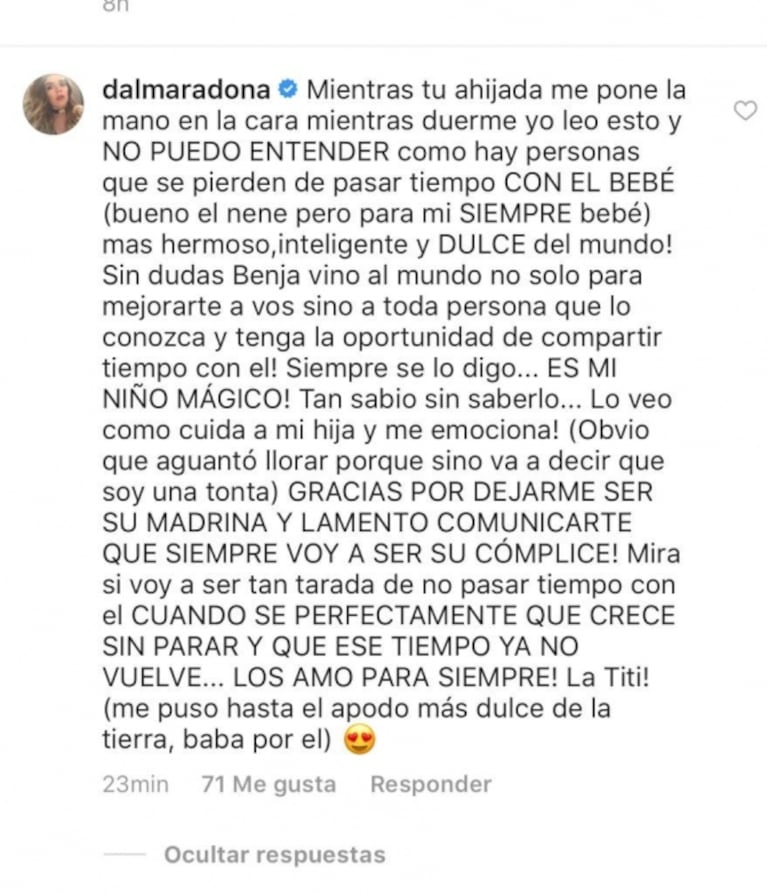 Fuerte mensaje de Dalma Maradona ¿contra Diego por no ver a sus nietos?: "No puedo entender cómo hay..."