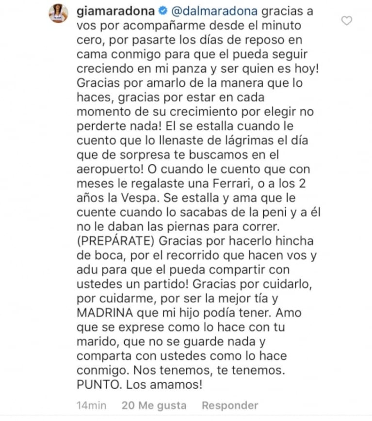 Fuerte mensaje de Dalma Maradona ¿contra Diego por no ver a sus nietos?: "No puedo entender cómo hay..."