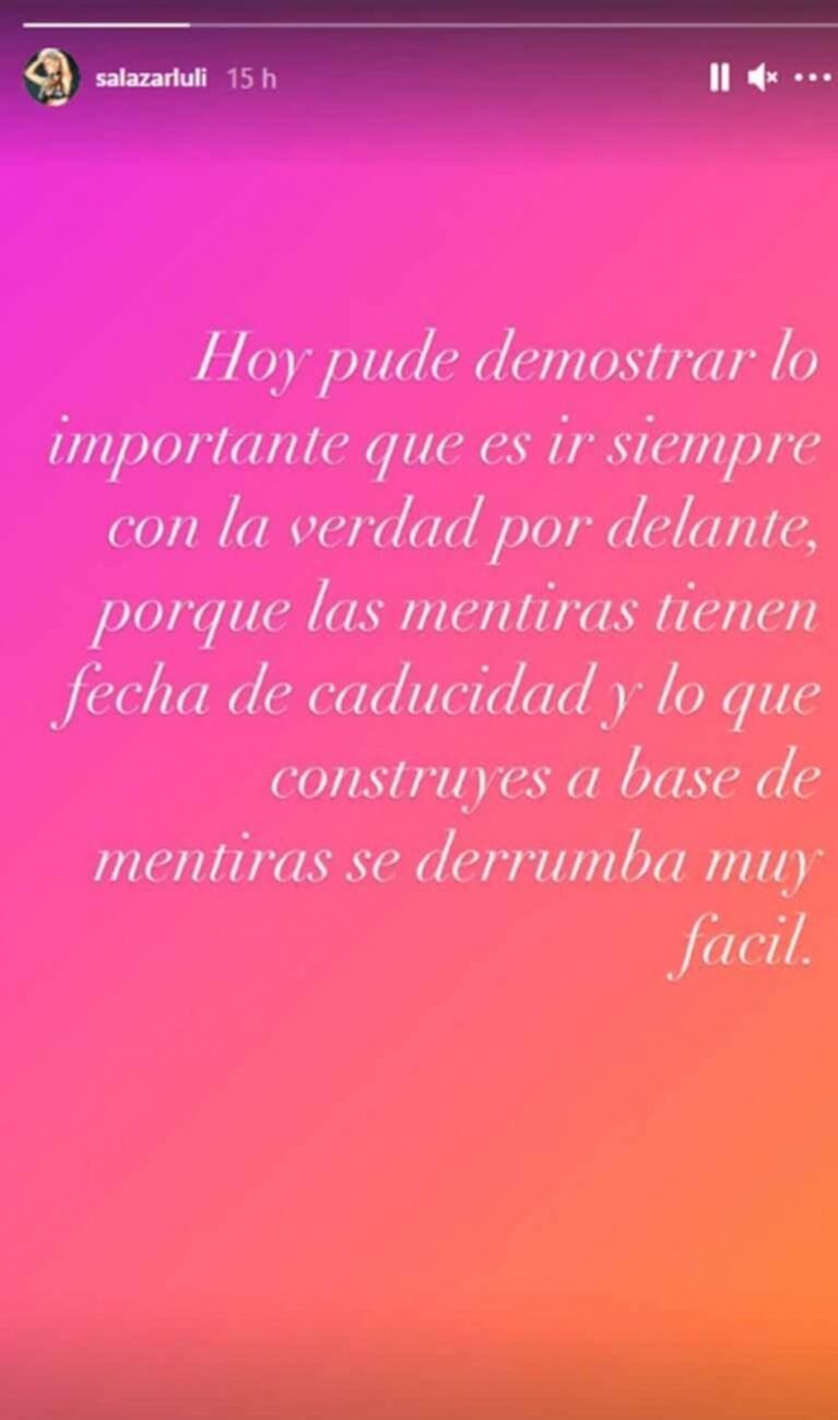 Fuerte mensaje de Luciana Salazar tras la filtración del e-mail que le habría enviado Martín Redrado: "Hoy pude demostrar lo que es ir con la verdad"