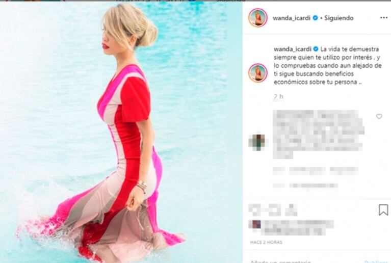 Fuerte mensaje de Wanda Nara tras las críticas de Ivana Icardi en GH Italia: "La vida te demuestra quién..."